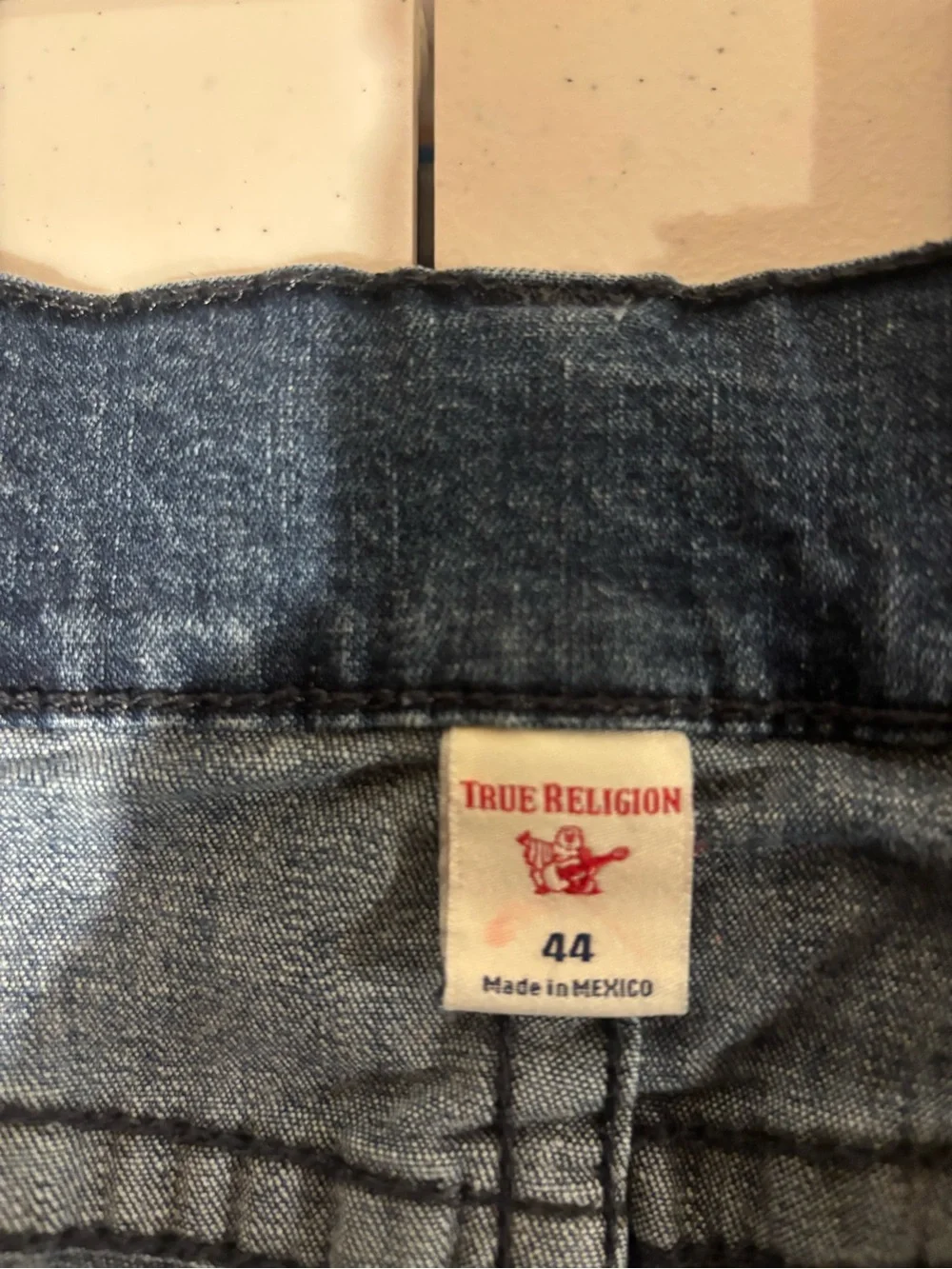 True Religion Ricky Men’s Size 44x32 Relaxed Fit Straight Blue Jeans
